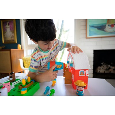 Educational Insights Design & Drill Bolt Buddies Barn STEM Toy, 32 Pieces (EI-4134)