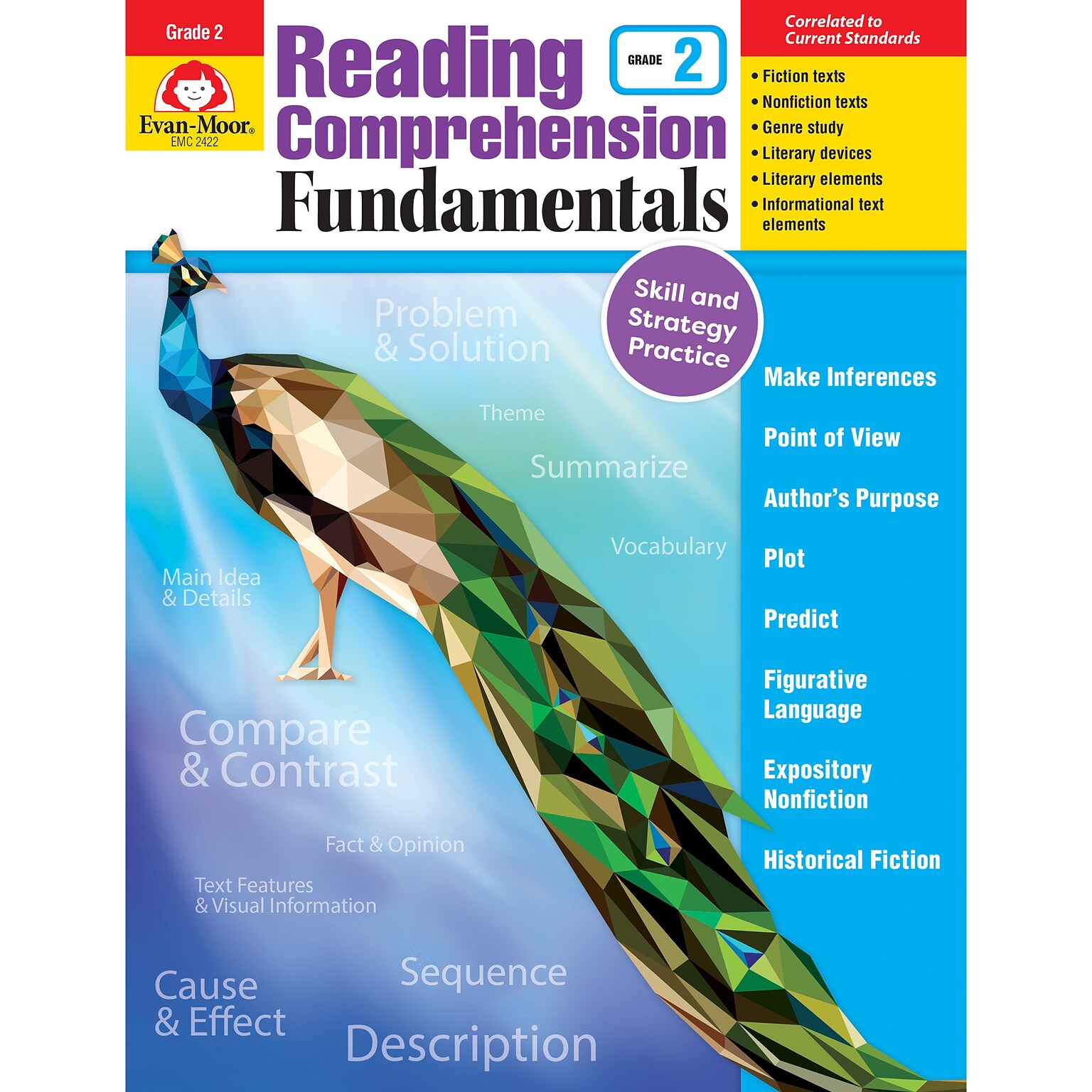 Evan-Moor Reading Comprehension Fundamentals Resource Book, Grade 2