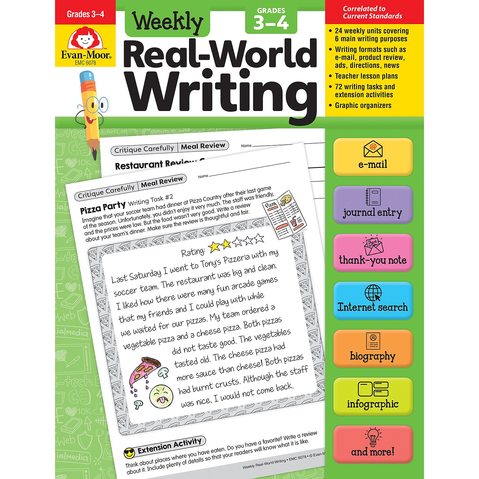 Evan-Moor Real World Writing Resource Book, Grades 3-4