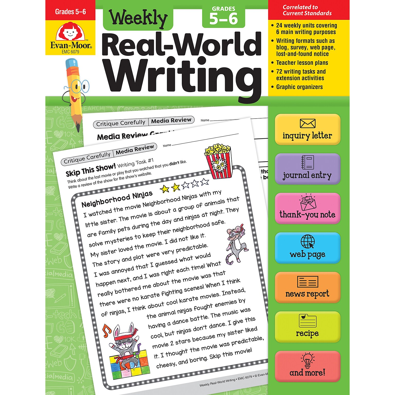 Evan-Moor Real World Writing Resource Book, Grades 5-6