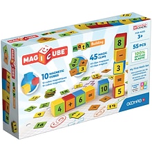 Geomag Magicube Math Building Set, Recycled, 55 Pieces (GMW256)