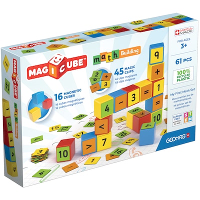 Geomag Magicube Math Building Set, Recycled, 61 Pieces (GMW257)