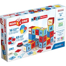 Geomag Magicube Word Building Set, Recycled, 79 Pieces (GMW259)