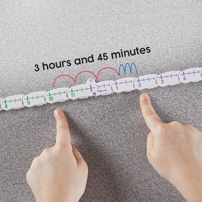 Hand2Mind NumberLine Clock: Deluxe Set of 6 (HTM93410)
