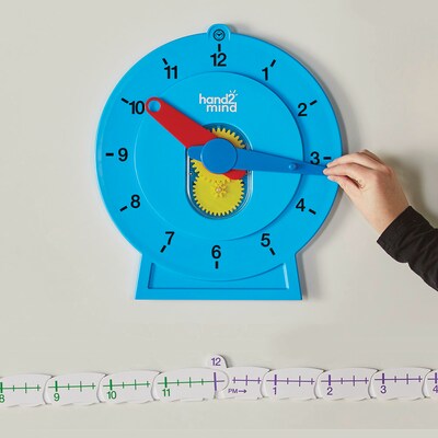 Hand2Mind Magnetic Demonstration Advanced NumberLine Clock (HTM93411)