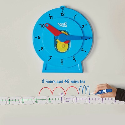 Hand2Mind Magnetic Demonstration Advanced NumberLine Clock (HTM93411)