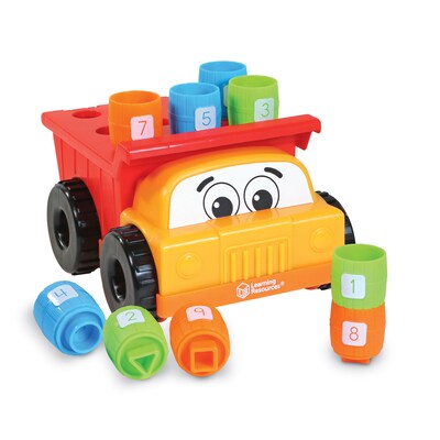 Learning Resources Tony the Peg Stacker Dump Truck, 10 Pieces/Pack (LER9133)