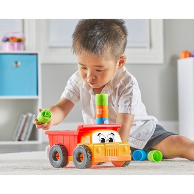 Learning Resources Tony the Peg Stacker Dump Truck, 10 Pieces/Pack (LER9133)