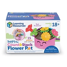 Learning Resources Poppy the Count & Stack Flower Pot, 15 Pieces (LER9134)