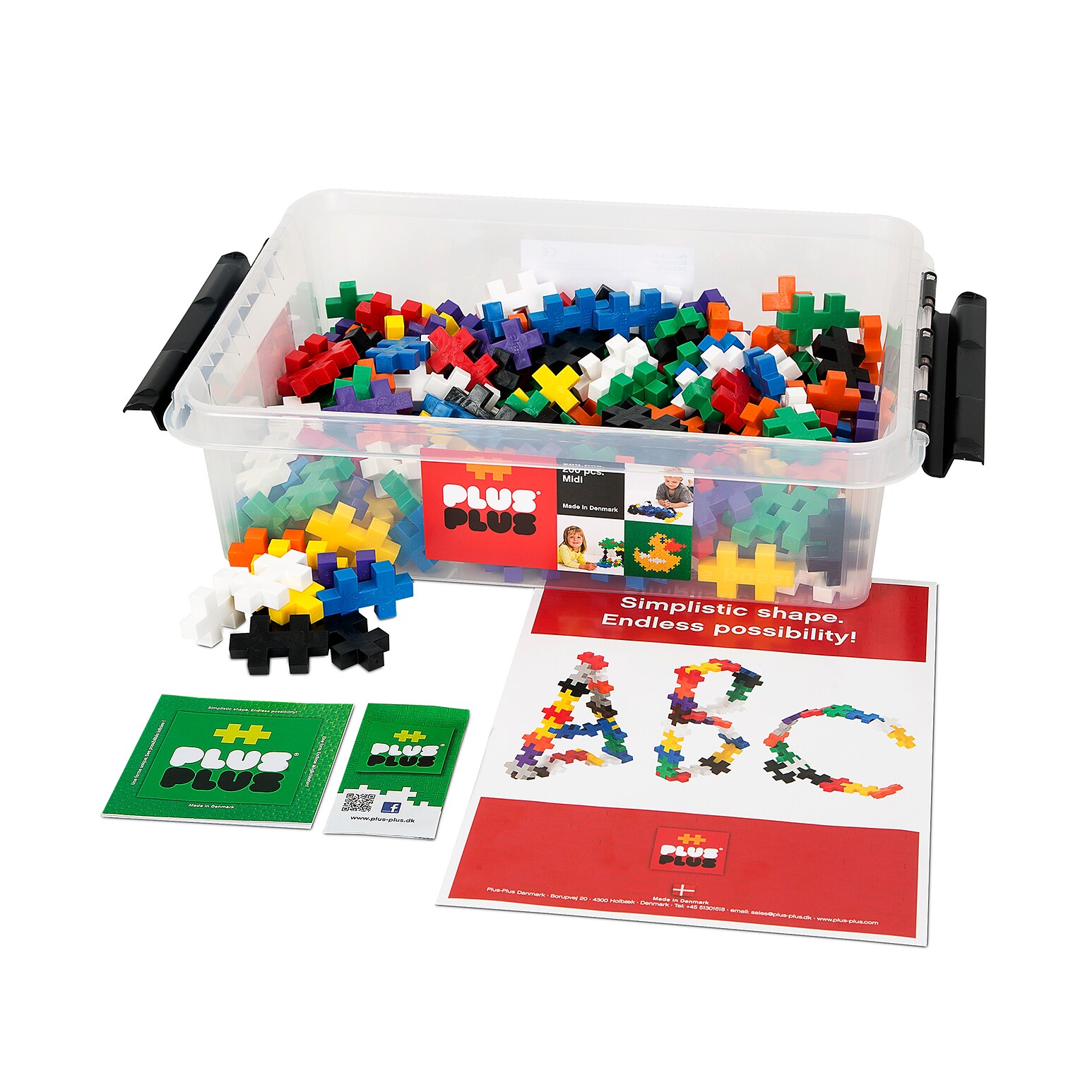 Plus-Plus BIG Basic Mix in Tub, 200 Pieces (PLL3232)