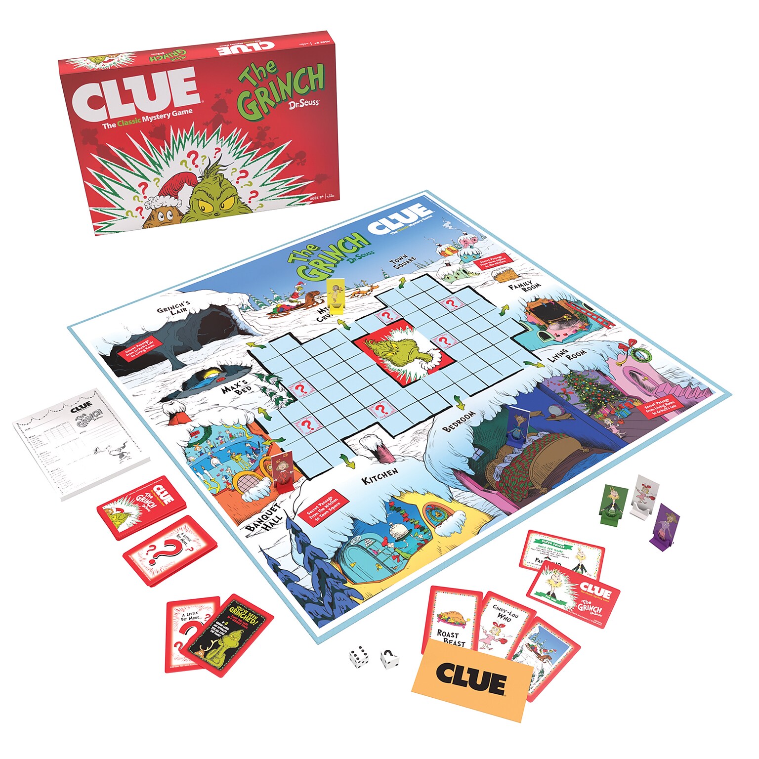 CLUE The Grinch Mystery Board Game (USACL154779)