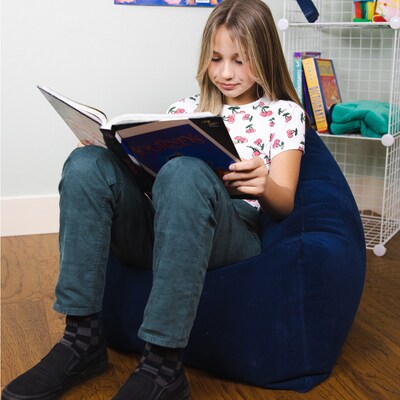 Bouncyband Comfy Cozy Peapod Inflatable Chair for Kids (BBAPDCHBU)