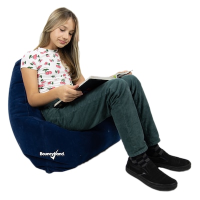Bouncyband Comfy Cozy Peapod Inflatable Chair for Kids (BBAPDCHBU)
