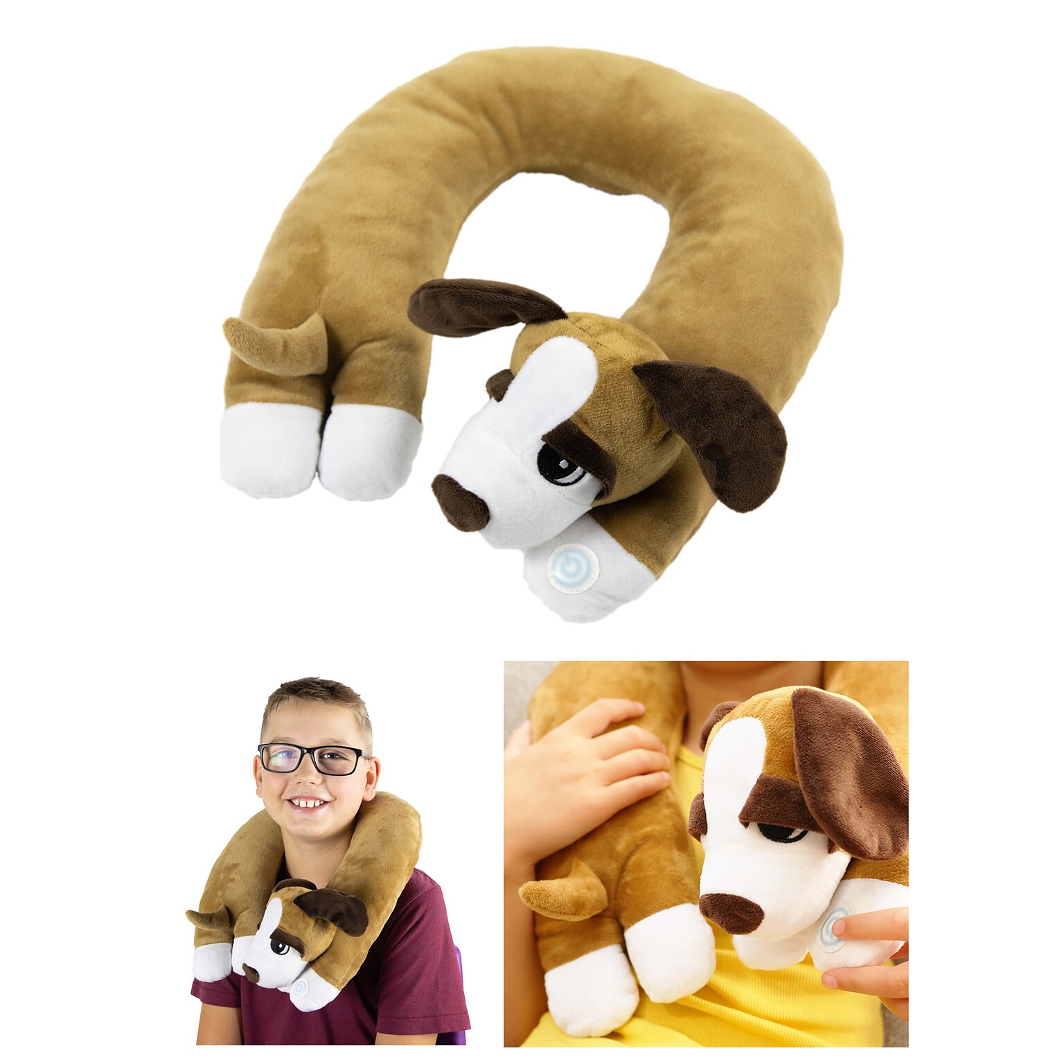 Bouncyband Sensory Vibrating Neck Pillow, Puppy (BBAVNDO)