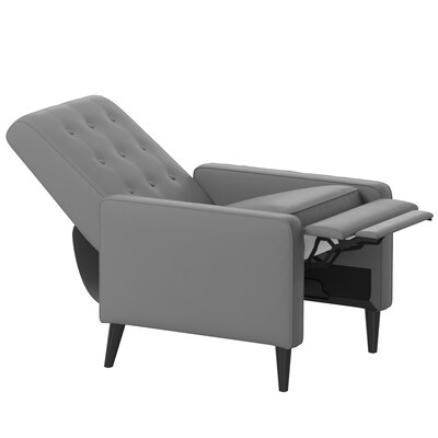 Flash Furniture Ezra LeatherSoft Pushback Recliner, Light Gray (SGSX80415NLGY)