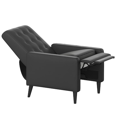 Flash Furniture Ezra LeatherSoft Pushback Recliner, Black (SGSX80415NBK)