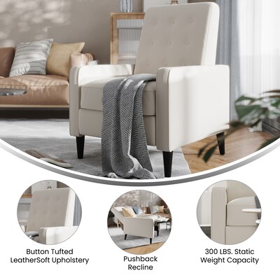 Flash Furniture Ezra Fabric Pushback Recliner, Cream (SGSX80415NCRM)