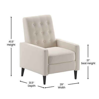 Flash Furniture Ezra Fabric Pushback Recliner, Cream (SGSX80415NCRM)