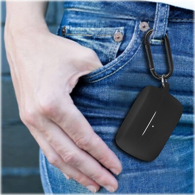 SaharaCase Anti-Slip Silicone Case for Jabra Elite 4 Headphones, Black (HP00115)