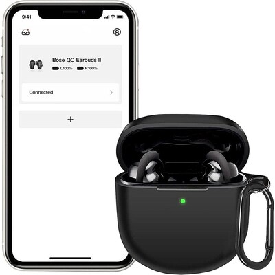 SaharaCase Anti-Slip Silicone Case for Bose QuietComfort II Headphones, Black (HP00117)