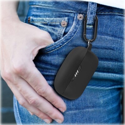 SaharaCase Anti-Slip Silicone Case for JBL Live Free 2 Headphones, Black (HP00119)