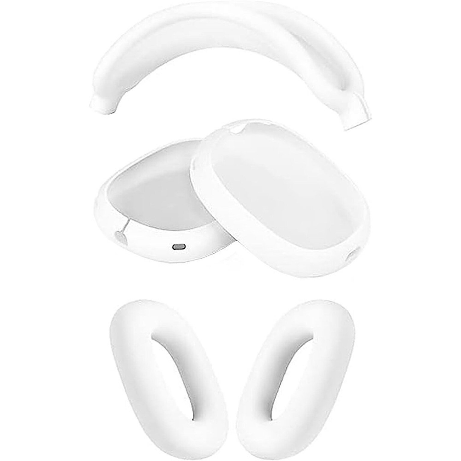 SaharaCase Silicone Combo Kit Case for Apple AirPods Max Headphones, White (HP00124)