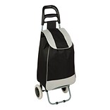 Large Rolling Knapsack Bag Cart with Wheels, Black