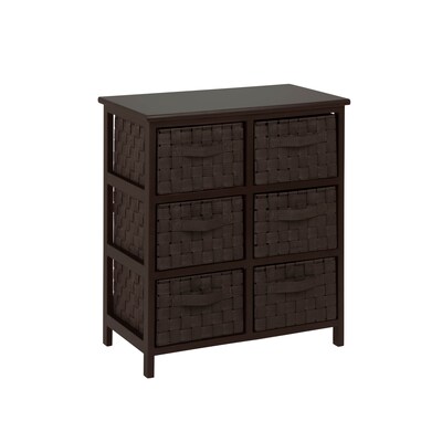 Honey-Can-Do 6-Drawer Standalone Storage, Espresso Black (TBL-03759)