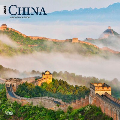 2024 BrownTrout China 12 x 12 Monthly Wall Calendar (9781975467449)