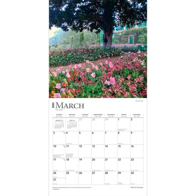 2024 BrownTrout Monet's Garden 12" x 12" Monthly Wall Calendar (9781975464066)