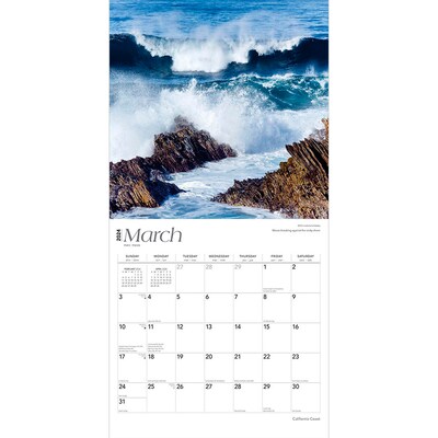 2024 BrownTrout California Coast 12" x 12" Monthly Wall Calendar (9781975462079)