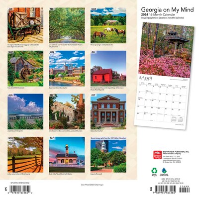 2024 BrownTrout Georgia on My Mind 12" x 12" Monthly Wall Calendar (9781975467265)