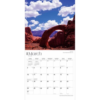 2024 BrownTrout Utah National Parks & Monuments 12" x 12" Monthly Wall Calendar (9781975467302)