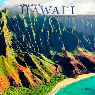 2024 BrownTrout Hawaii Wild & Scenic 12 x 12 Monthly Wall Calendar (9781975463069)