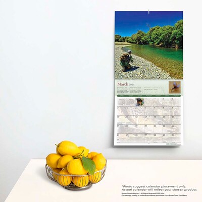 2024 BrownTrout Fly Fishing Dreams 12" x 12" Monthly Wall Calendar (9781975470609)