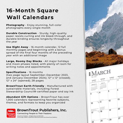 2024 BrownTrout Himalayas 12" x 12" Monthly Wall Calendar (9781975467517)