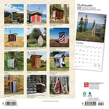 2024 BrownTrout Outhouses 12 x 12 Monthly Wall Calendar (9781975464424)