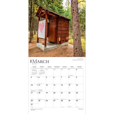 2024 BrownTrout Outhouses 12" x 12" Monthly Wall Calendar (9781975464424)