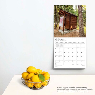 2024 BrownTrout Outhouses 12" x 12" Monthly Wall Calendar (9781975464424)