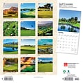 2024 BrownTrout Golf Courses 12 x 12 Monthly Wall Calendar (9781975462956)