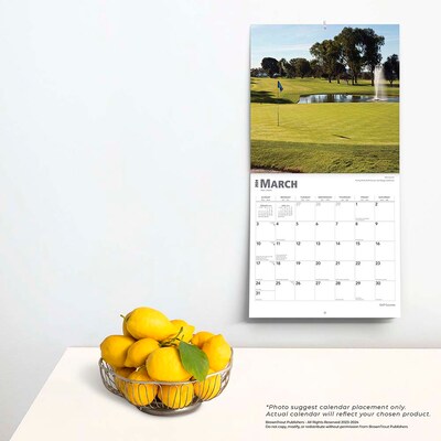 2024 BrownTrout Golf Courses 12" x 12" Monthly Wall Calendar (9781975462956)