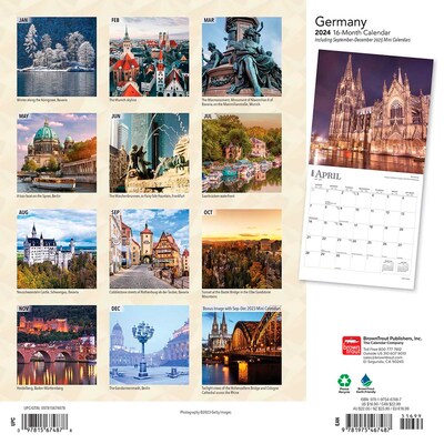2024 BrownTrout Germany 12 x 12 Monthly Wall Calendar (9781975467487)