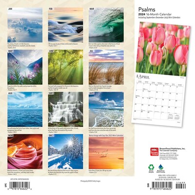 2024 BrownTrout Psalms 12" x 12" Monthly Wall Calendar (9781975464622)