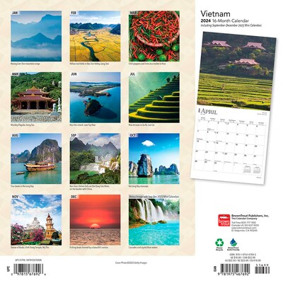 2024 BrownTrout Vietnam 12" x 12" Monthly Wall Calendar (9781975467692)