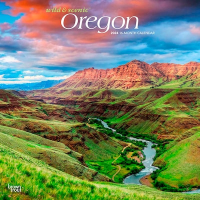 2024 BrownTrout Oregon Wild & Scenic 12 x 12 Monthly Wall Calendar (9781975464400)