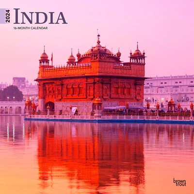 2024 BrownTrout India 12 x 12 Monthly Wall Calendar (9781975467531)