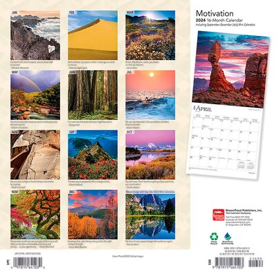 2024 BrownTrout Motivation 12" x 12" Monthly Wall Calendar (9781975464103)