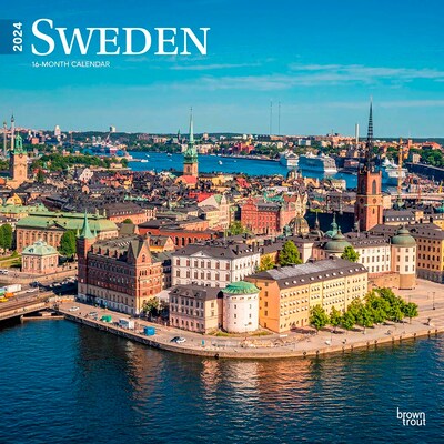2024 BrownTrout Sweden 12 x 12 Monthly Wall Calendar (9781975467630)