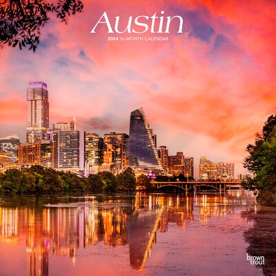 2024 BrownTrout Austin 12 x 12 Monthly Wall Calendar (9781975457709)