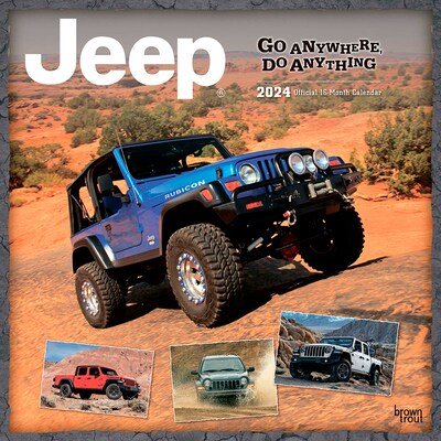 2024 BrownTrout Jeep 12 x 12 Monthly Wall Calendar (9781975466855)